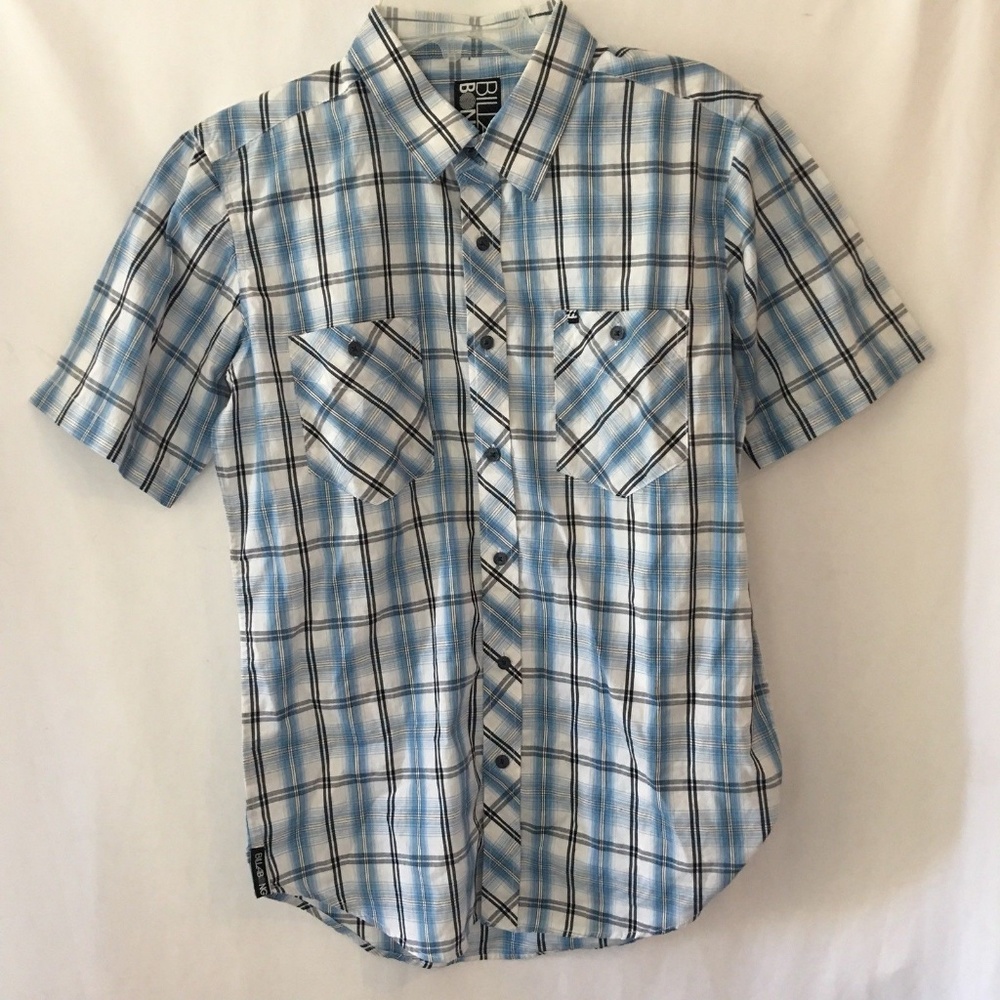 COPY - Billabong Mens Short Sleeve Plaid Button Shirt S